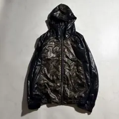 00s PPFM nylon jacket 迷彩 黒 y2k 光沢archive