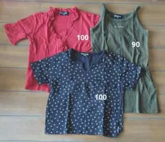 コムサイズム3枚セット 100✕2、90✕1 女の子 まとめ