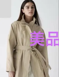 UNIQLO :C スタンドカラーオーバーサイズコート オリーブ S - メルカリ