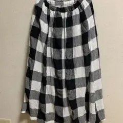 YARRA チェック柄 リネン ロングスカートのサムネイル