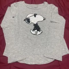 GAP PEANUTS スパンコール 長袖カットソー 120cm