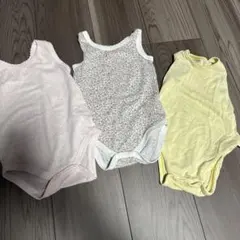 ベビー肌着 3点セット ピンク・花柄・イエロー