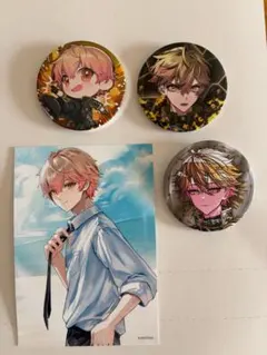 シクフォニ「みこと」 缶バッジ3個セットとイラストカード