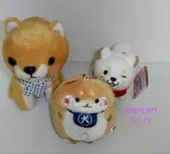 豆しば三兄弟と忠犬もちしば　ぬいぐるみマスコットセット