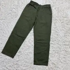【c7336】UNIQLO ジャージーリラックスアンクルパンツ　カーキ