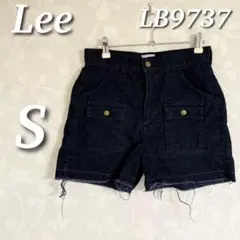 Lee コーデュロイブッシュショートパンツ　カットオフ　ネイビー系　LB9737
