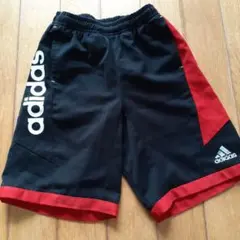 adidas ハーフパンツ 120 黒/赤