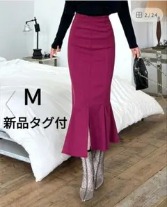 新品　ROYALPARTY　ガムストレッチマーメイドスカート '24a