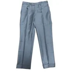 Size42 INCOTEXウールサキソニーグレー スラックス