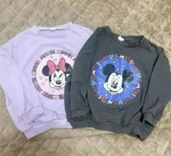 リトシー　ミッキー　ミニー　プリントトレーナー 2枚セット