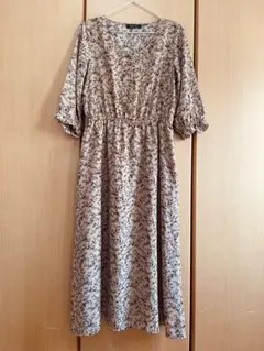 Rose Farm フラワープリント ミディドレス