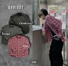 RADIANT ran checklose shirt charcoal