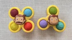 おさるのジョージ ハンドスピナー　プッシュポン付きスピナーセットのサムネイル