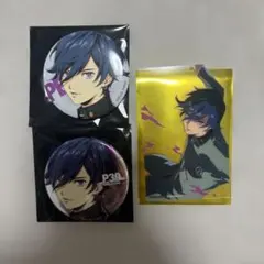 ペルソナ 30周年 鳴上悠 シーパラダイス 缶バッジ 特典 クリアカード