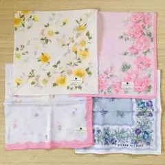 PIERRE BALMAIN 花柄ハンカチ 4枚セット 42×42