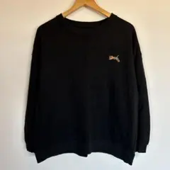 トラノイ TRANOI. レディース　黒　トレーナー　スウェット