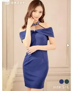 ③オープンショルダーアメスリビジュータイトミニドレス