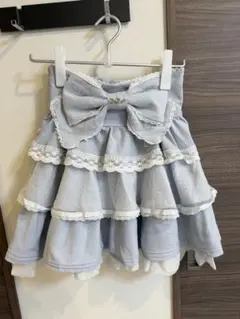 リズリサ ビッグリボンティアードスカート ブルー