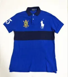 POLO RALPH LAUREN ブルー ポロシャツ ビックポニー　M