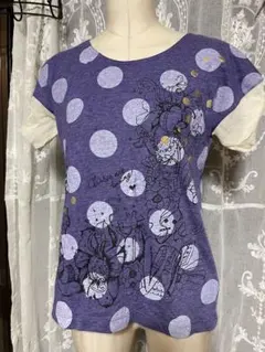 SCOLarパープル ドット柄 半袖Tシャツのサムネイル