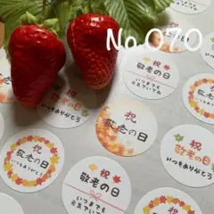 No.070 敬老の日　ギフトシール ラッピングシール　イベント　おじいちゃん