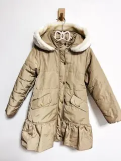 petit main☆ベージュファーフードコート☆サイズ130