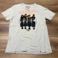 SHIPS 半袖Tシャツ ベージュ L グラフィックプリント Vネック 日本製のサムネイル