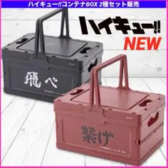 新品　ハイキュー!! コンテナ 収納ボックス 2種セット　烏野　音駒高校　BOX