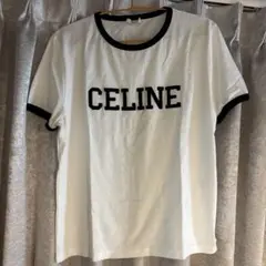 CELINE ロゴ刺繍 リンガーTシャツのサムネイル