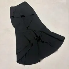 【リゼクシー】（F）アシンメトリー ラッフル風デザイン ロングスカート Aライン