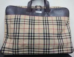 FF 大容量 バーバリー ノバチェック ビジネスバッグ 2WAY ブリーフケース