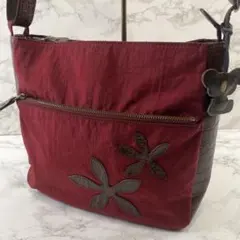 IBIZA イビサ ナイロン×本革 クロコ型押しレザー ショルダーバッグ