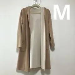 イング ロングコート 【M】ボタンレス 羽織り ポケット 春秋