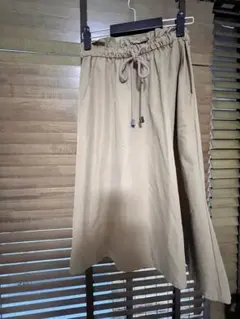 ZARA ベージュ ギャザースカート ウエストゴム