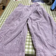 GU ワイドパンツ　紫色　110cm