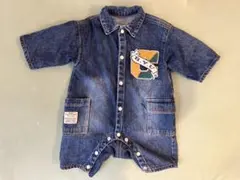BREEZE デニムロンパース 70 ワッペン 半袖 ベビー 男の子