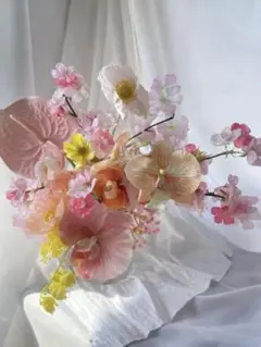 春爛漫ブーケ　アーティフィシャルフラワー　前撮り　ウェディング