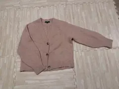 UNIQLO スフレヤーンショートカーディガン ピンク