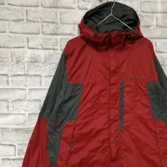 コロンビア　マウンテンパーカー　レッドM ロゴ刺繍アウトドア0128