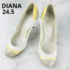 DIANA プレーントゥ ラメ パンプス 24.5 《未使用級》