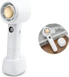 携帯扇風機 卓上 手持ち ハンディ USB充電式 ポータブルミニファン ホワイト