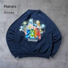 【1642】HanesディズニーランドスウェットミッキーマウスキャラクターY2K