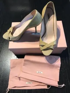 Miu Miu ベージュ オープントゥヒール 2026年最新】MIU MIU つま先：オープントゥ レディース ハイヒール