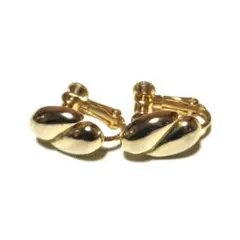 【美品】ヴィンテージ ゴールド ビーン モチーフ イヤリング