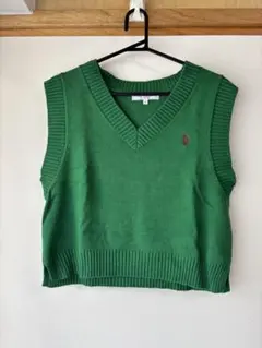 U.S. POLO ASSN. グリーン ニットベスト Freeのサムネイル