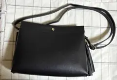 grove シンプル3層タッセルショルダー ブラック