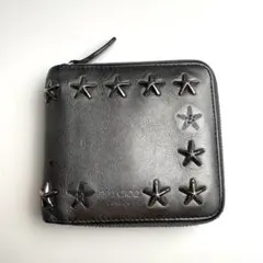 美品】JIMMY CHOO スタースタッズ 二つ折り財布 ブラック - メルカリ