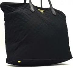 PRADA トートバッグ キルティング ナイロン ブラック 肩掛け A4収納可能