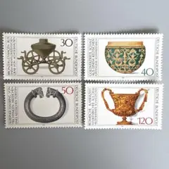 79493セール現品限　外国切手　英領グァンジー諸島発行船舶4種揃 79554セール現品限 外国切手 英領グァンジー諸島発行ヨーロッパ4種揃
