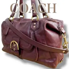 コーチ 2way y2k SOHO 肩掛け オールレザー ハンドバッグ 希少色